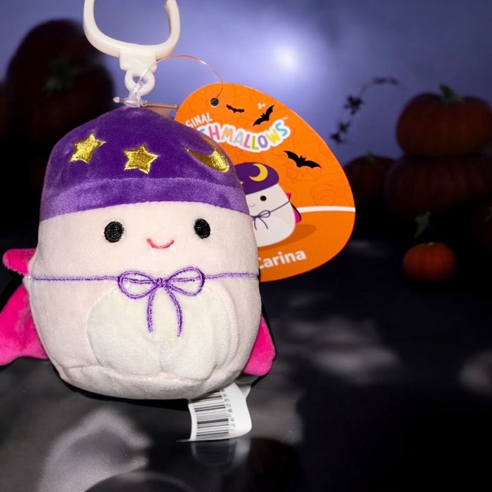 Carina the Mushroom w/ Cape Halloween 2024 Original Squishmallows Clip Plush